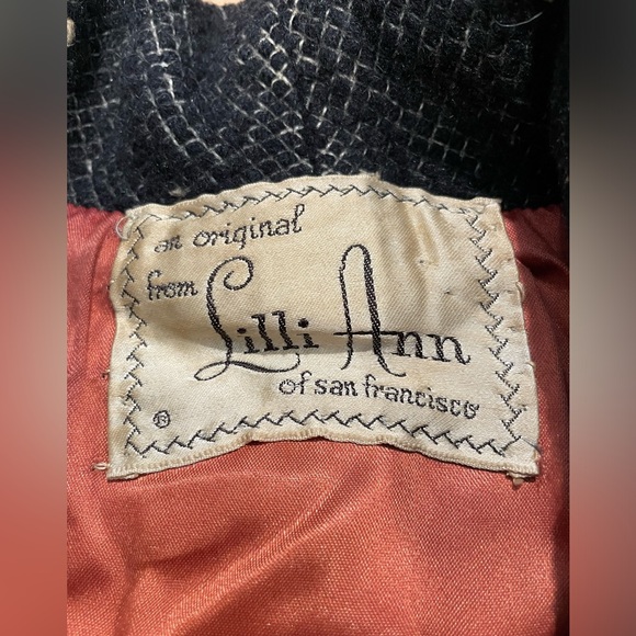 Vintage 1950’s Lilli Ann Flecked Polka Dot Tweed Swing Coat - Picture 10 of 12